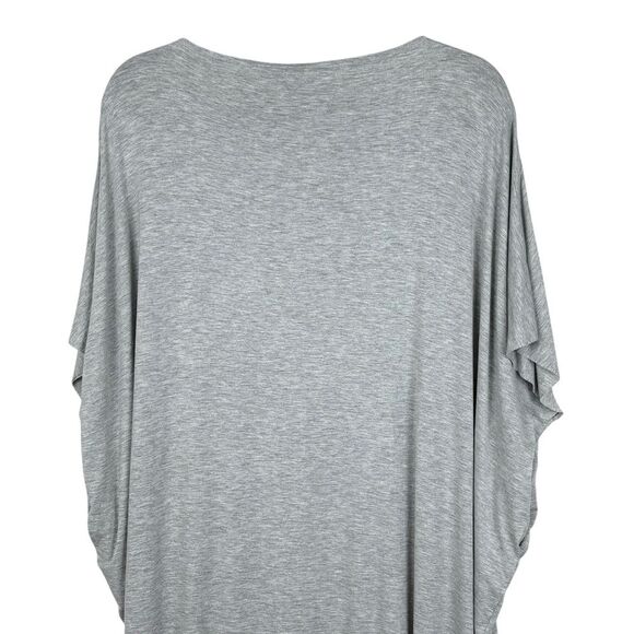 Samantha Eng Oversized Knit Asymmetrical Poncho Sleeve Dress S Grey Minimal - Picture 9 of 16